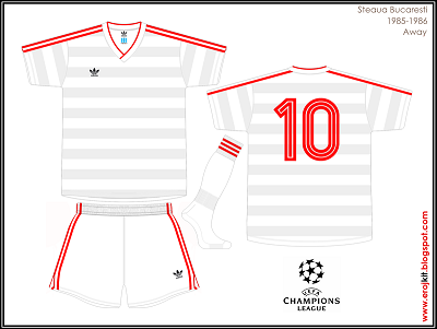 Kit Design, by eroj: 1985-1986 Steaua Bucareste (Home e Away)